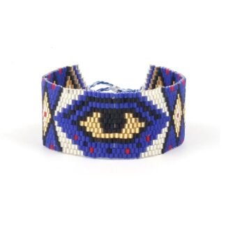 Bracelet miyuki oeil bleu