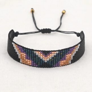 Bracelet perles Miyuki noir