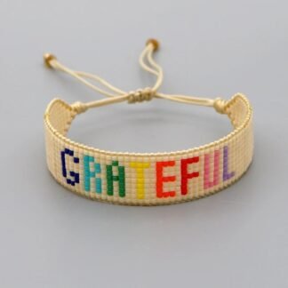 Bracelet D amitie Avec Perles Miyuki message grateful